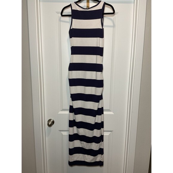 Charming Charlie Dresses & Skirts - Charming Charlie‎ Maxi Dress Blue Write Striped Small Sleeveless Womens S Spring